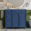 Meuble-lavabo moderne 36 po avec poignées corrosives, tiroirs de rangement intelligents et tablettes réglables Instructions d'assemblage faciles, tablette, tiroir standard