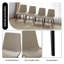 Modern Cream Leather Dining Chairs 2Pcs With Metal Frame And Soft Seat, 32.47 In Tall, 20.15 Deep Luxury Robust Structure Upholstered Faux Leather, High, Depth