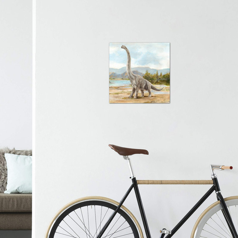 «Dinosaur Illustration IV» par Ethan Harper - reproduction, Toile tendue, Pas de tapis, H 18 po x l 18 po x 1,5 po