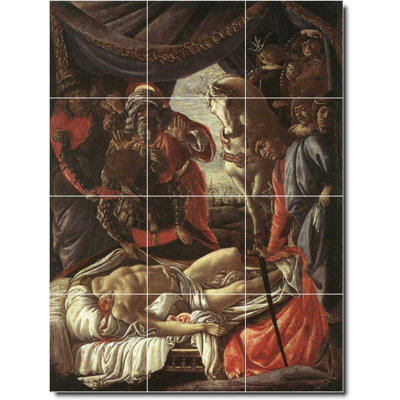 24" x 32" Ceramic Painting Decorative Mural Tile 8" x 8"