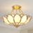 3 - Light 19" Modern Blossom Semi Flush Mount Chandelier Dimmable