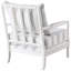 Chaise rayée bleu marine avec revêtement blanc