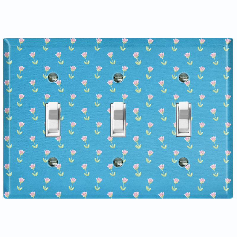 Patterned 3 - Gang Toggle Light Switch Standard Wall Plate