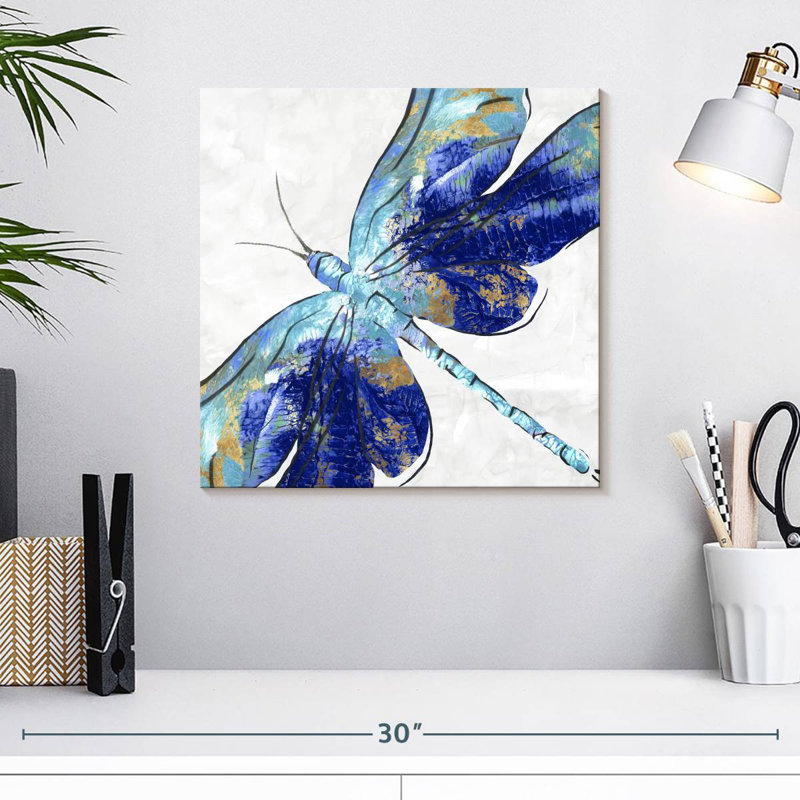 Brampt Blue Dragonfly, 16" H x 16" W
