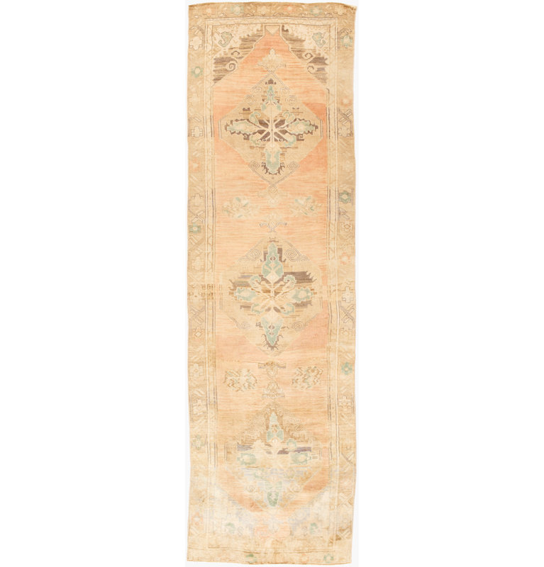 Antique One of a Kind One-of-a-Kind 3'7" x 12' Hand Knotted Area Rug