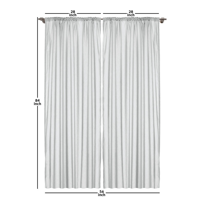 Ambesonne Semi-Sheer Rod Pocket Curtain Panels (Set of 2)