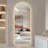 65" X 21" LED Symmetrical Arch Design Full Length Shatterproof Wall Mirror, 3-Color Dimmable Lighting
