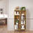 Ronald 4-Shelf Bookcase Cabinet with Adjustable Shelves and Sturdy Wooden Legs-1726803825-1726803824