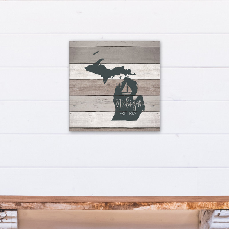 Michigan Michigan - peinture sur toile tendue