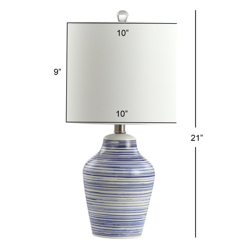 Ensemble de lampes de table blanches / bleues 21 po Jacobsen
