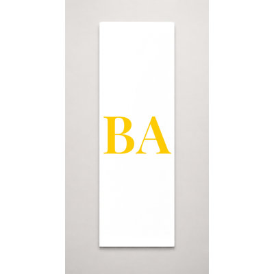 Drapeau du monde de la Bosnie-et-Herzégovine, monogramme de diamant de luxe - bleu blanc jaune - art mural sur toile