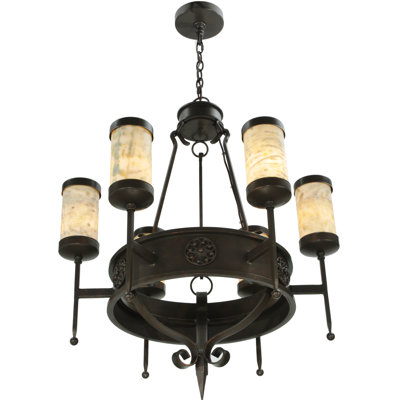 Lustree 6 lumières à niveaux ombrés Beardsley
