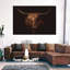 Highland Cow Glowing Beach Sunset sur toile-92497943