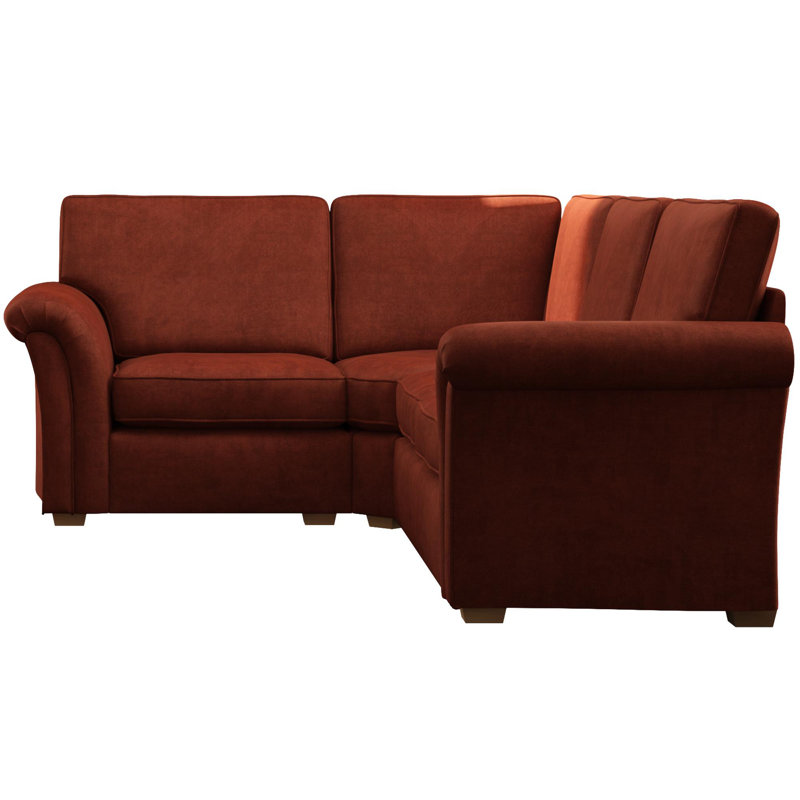 Castleacre Corner with two seats, Fixed Back, Right Hand Facing, Marmalade Polyester