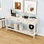 Console à trois tiroirs en bois avec tablette-476142228