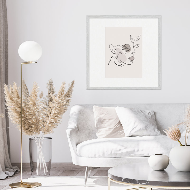 Linetta Wood Picture Frame with Mat, White, 16" x 20", 8" x 10"