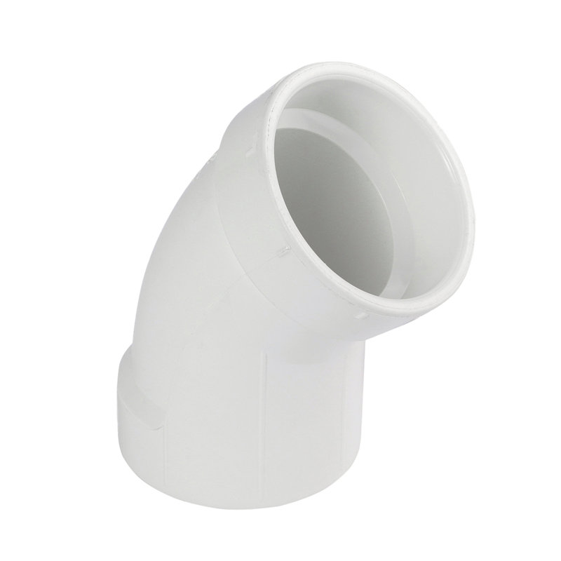 Coude 45 ° 1-1 / 2 en PVC blanc 1 1/8 po pour raccorder les systèmes d'évacuation, d'évacuation et d'évacuation, paquet de 100