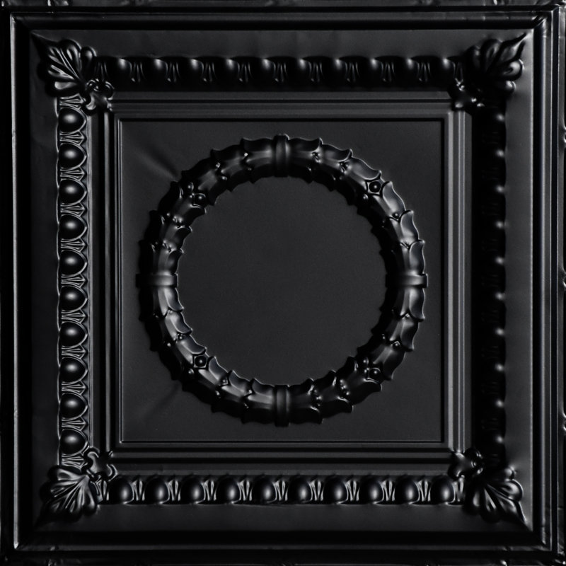Carreau de plafond en étain Victory, Noir