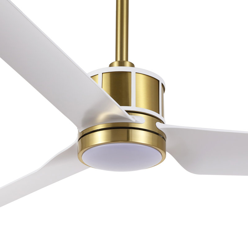 Ventilateur de plafond d'intérieur à 3 pales 52 "avec DEL à intensité variable et télécommande Ron, Blanc