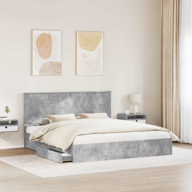 Bed, Concrete Grey, Super King (6')
