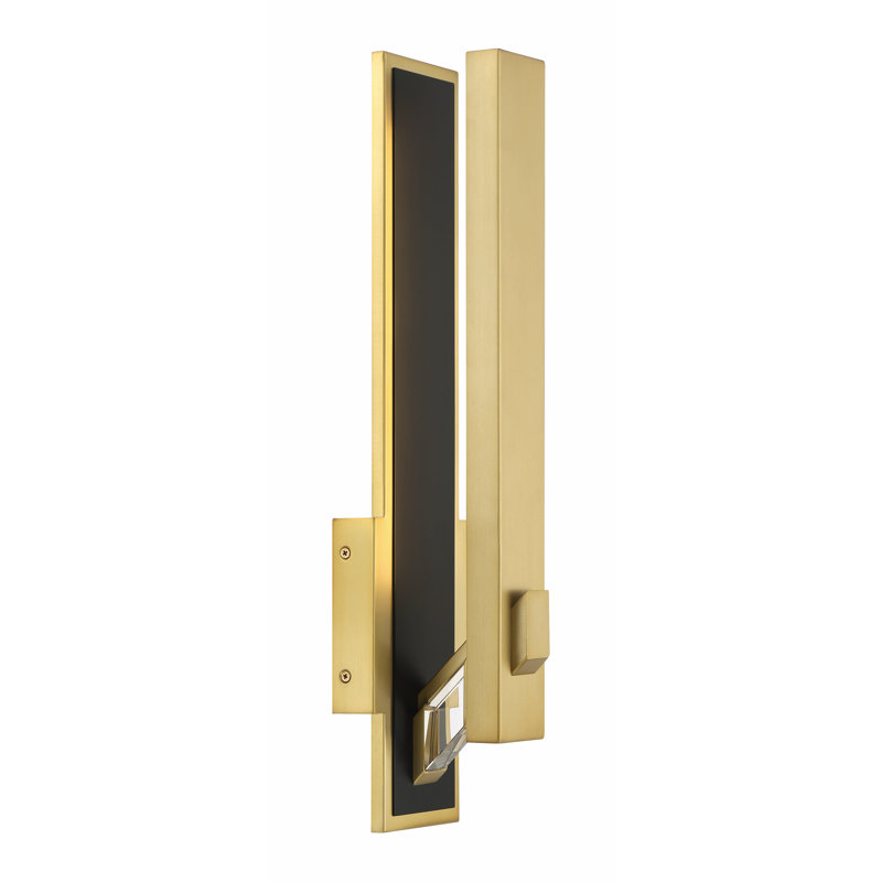 George Kovacs Sauvity Ac LED Wall Sconce In Coal & Soft Brass Finish