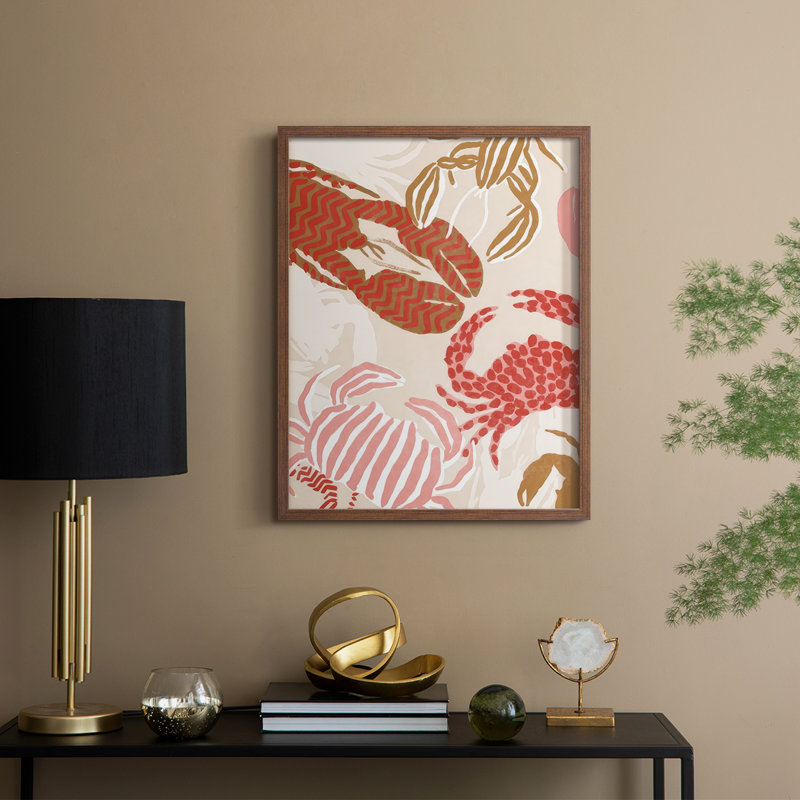 Sandy Claws II, reproduction encadrée - bois massif, H 30 po x l 24 po, Noyer