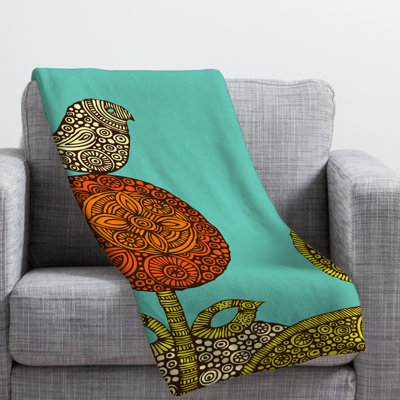Jeté à fleurs à oiseau