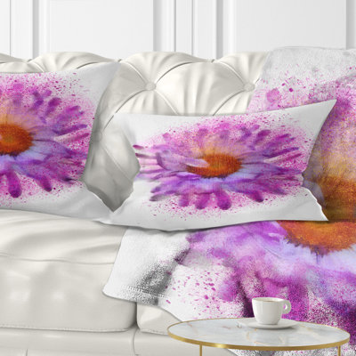 Floral Large Watercolor Flower Pillow