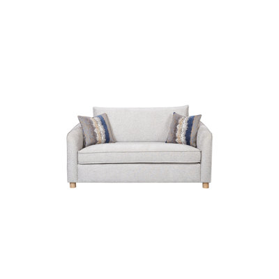 Loveseat In Sand Fabric - 2 Down Pillows