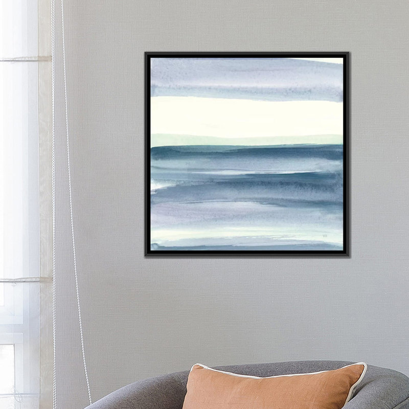 «Mint Dawn IV», reproduction sur toile, H 18 po x l 18 po x P 1,5 po, Toile encadrée noire, Pas de tapis