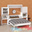 Grand lit escamotable avec bureau, coiffeuse et armoires-1106129481