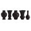 5 Piece Mini Chinoise Vase Set-Matte Black-64404921