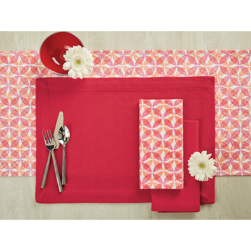  Mia Fuchsia Geo Print Table Runner 72"L
