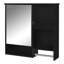 Armoire de miroir de salle de bain moderne 29 po x 28 po - hauteur de tablette réglable, matériaux, support mural noir, tablette, miroir-592508011