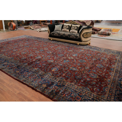 Antique Vegetable Dye Traditional Large Rug 12x23