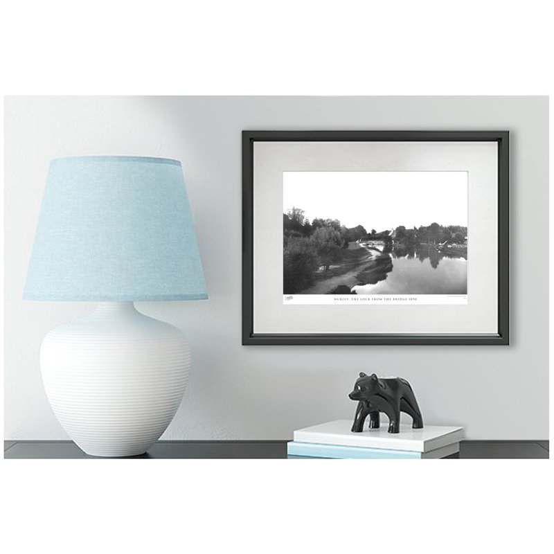 Hurley, The Lock From The Bridge 1890 - Single Picture Frame Print, 60cm H X 80cm W x 2cm D