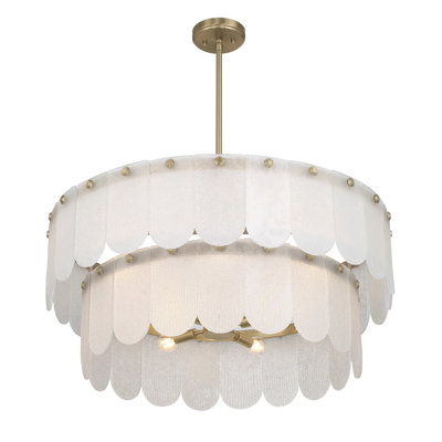 Kelvyn 10-Light Pendant in Noble Brass