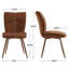 Chaises de salle à manger rembourrées en chenille avec dossier haut et pieds en métal pour cuisine-1303139652-1283415550