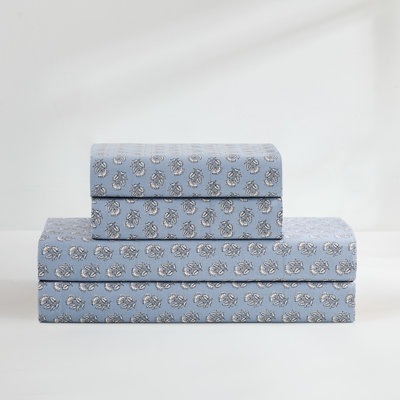 Freesia Cotton Sheet Set Blue