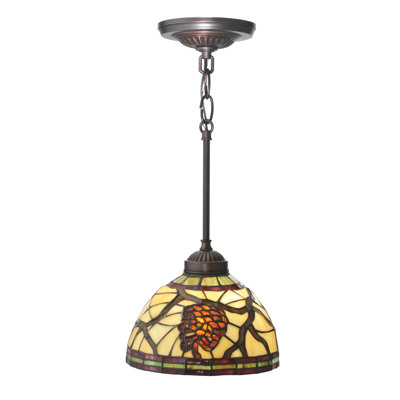Luminaire suspendu en forme de dôme à 1 lumière Amherst Pinecone