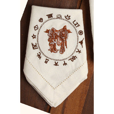 Elettra Cotton Abstract Square Napkin