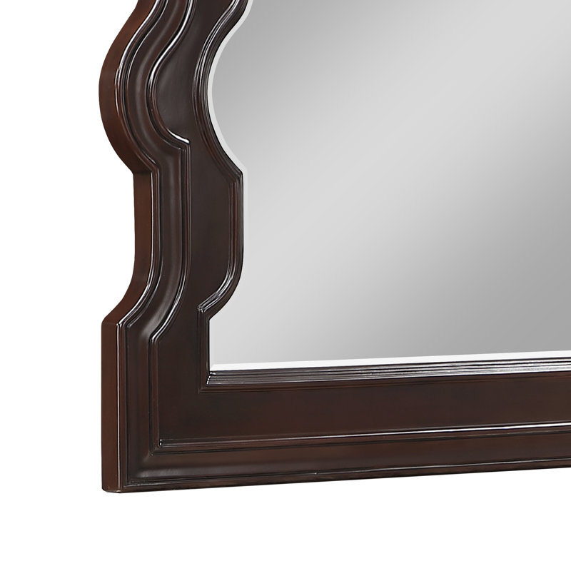 Miroir Faxon noyer foncé, Brown
