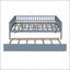 Lit de jour double en bois avec couchette et garde-corps-1235509370