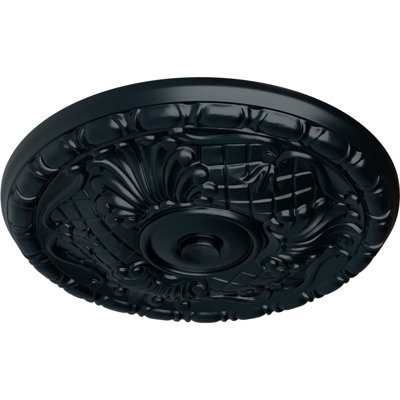 Médaillon de plafond Endurathane Amelia, 15 3/4 po de diamètre x P 5/8 po (convient aux auvents jusqu'à 4 1/8 po), finition de l'abat-jour peint à la main