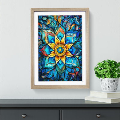 Mandala Expressionism No.2 - Single Picture Frame Print on Wood