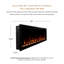 Foyer électrique ultra-mince encastré ou mural ultra mince 60 po, compatible Alexa / Wifi-102323152
