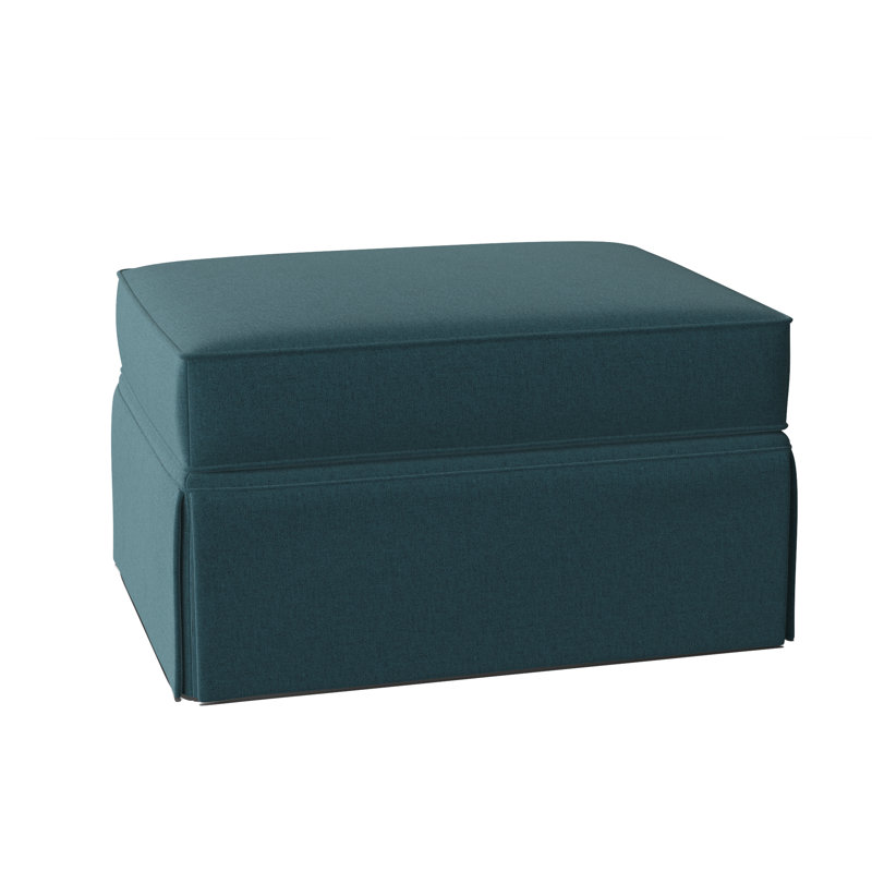 Olivia 28" Wide Rectangle Standard Ottoman, Turquoise (8789 91)