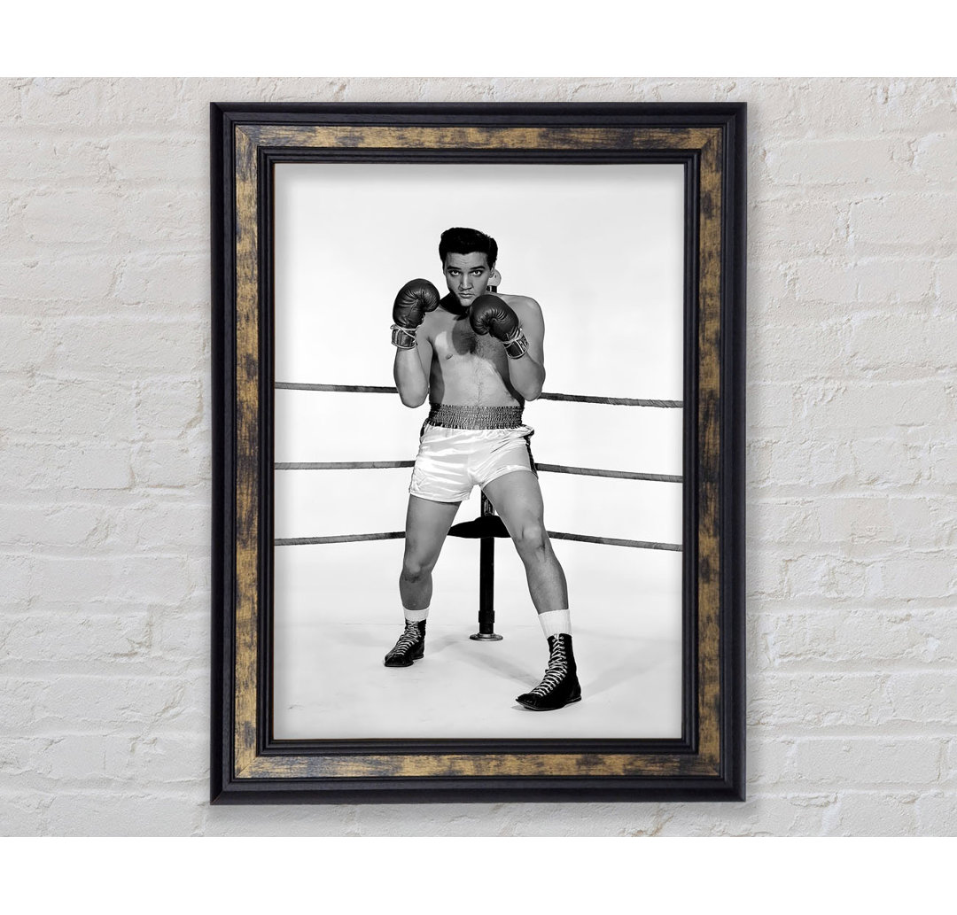 Elvis Presley Boxing Kid - Bilderrahmen Kunstdrucke