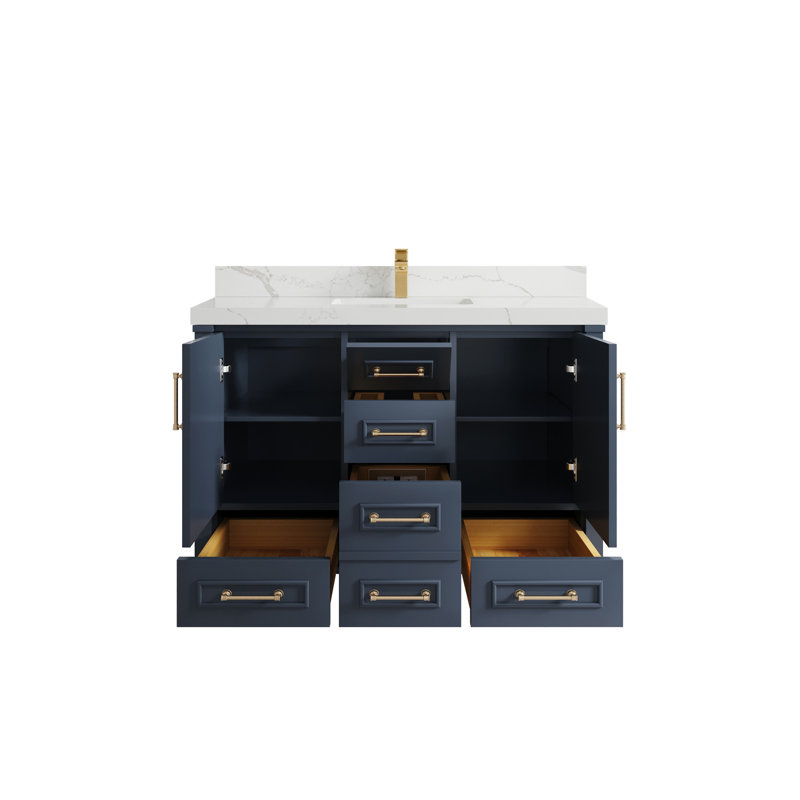Meuble-lavabo l 48 po x P 22 po x H 36 po Aberdeen, Calacatta Laza