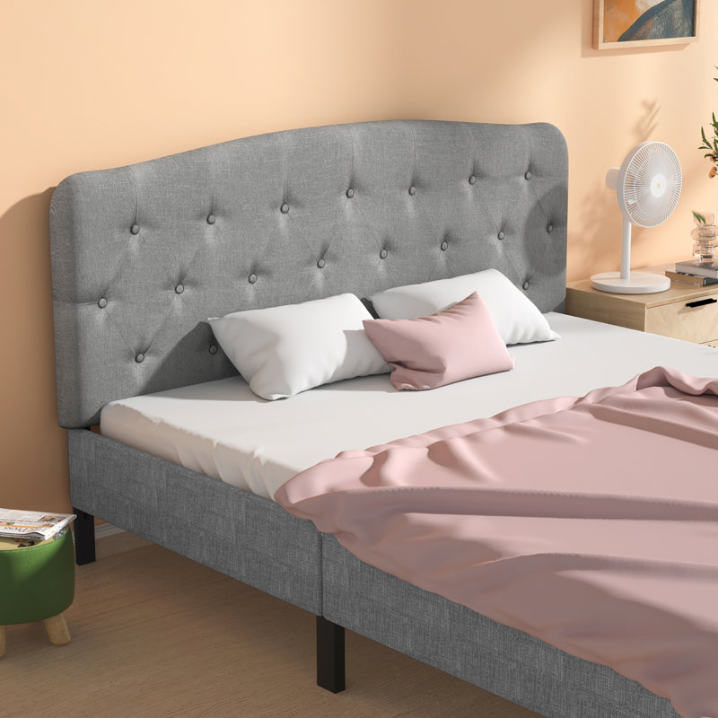 Upholstered Headboard, Light Gray
